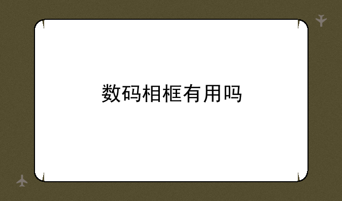 数码相框有用吗