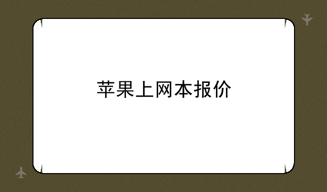 苹果上网本报价