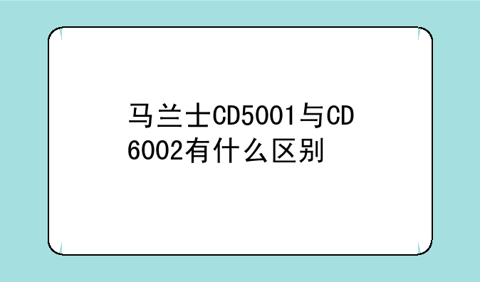 马兰士CD5001与CD6002有什么