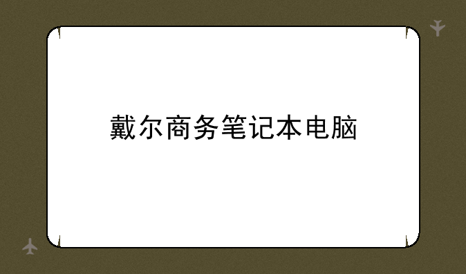 戴尔商务笔记本电脑