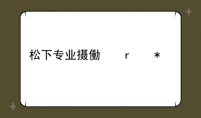 松下专业摄像机报价