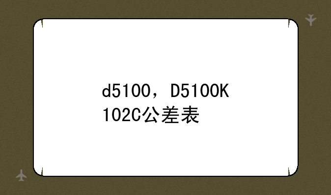 d5100，D5100K102C公差表