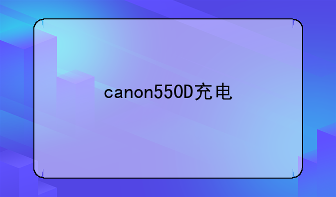 canon550D充电