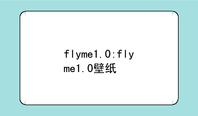 flyme1.0:flyme1.0壁纸