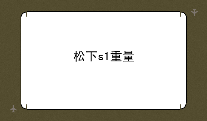 松下s1重量