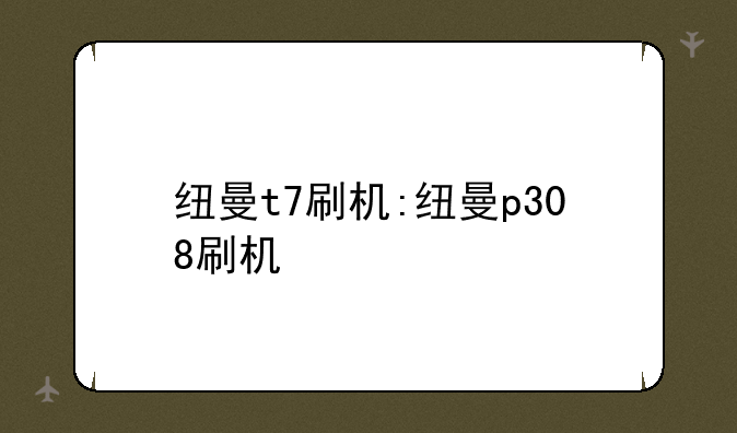 纽曼t7刷机:纽曼p308刷机