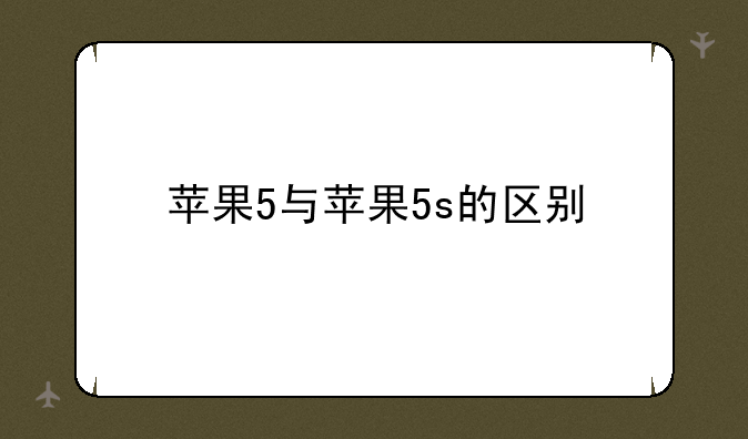 苹果5与苹果5s的区别