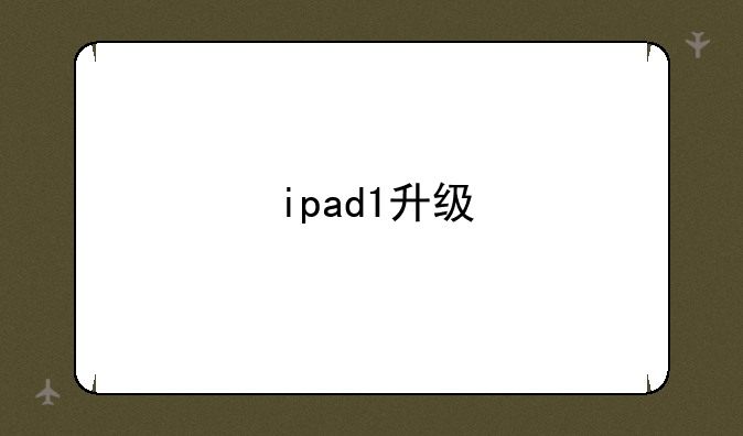 ipad1升级