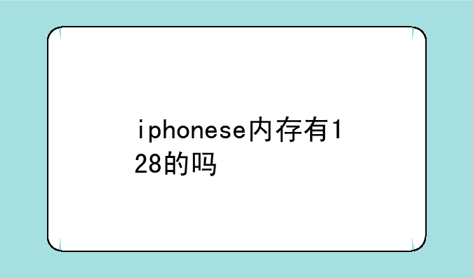 iphonese内存有128的吗