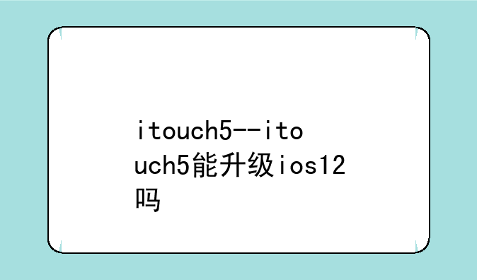 itouch5--itouch5能升级ios12吗